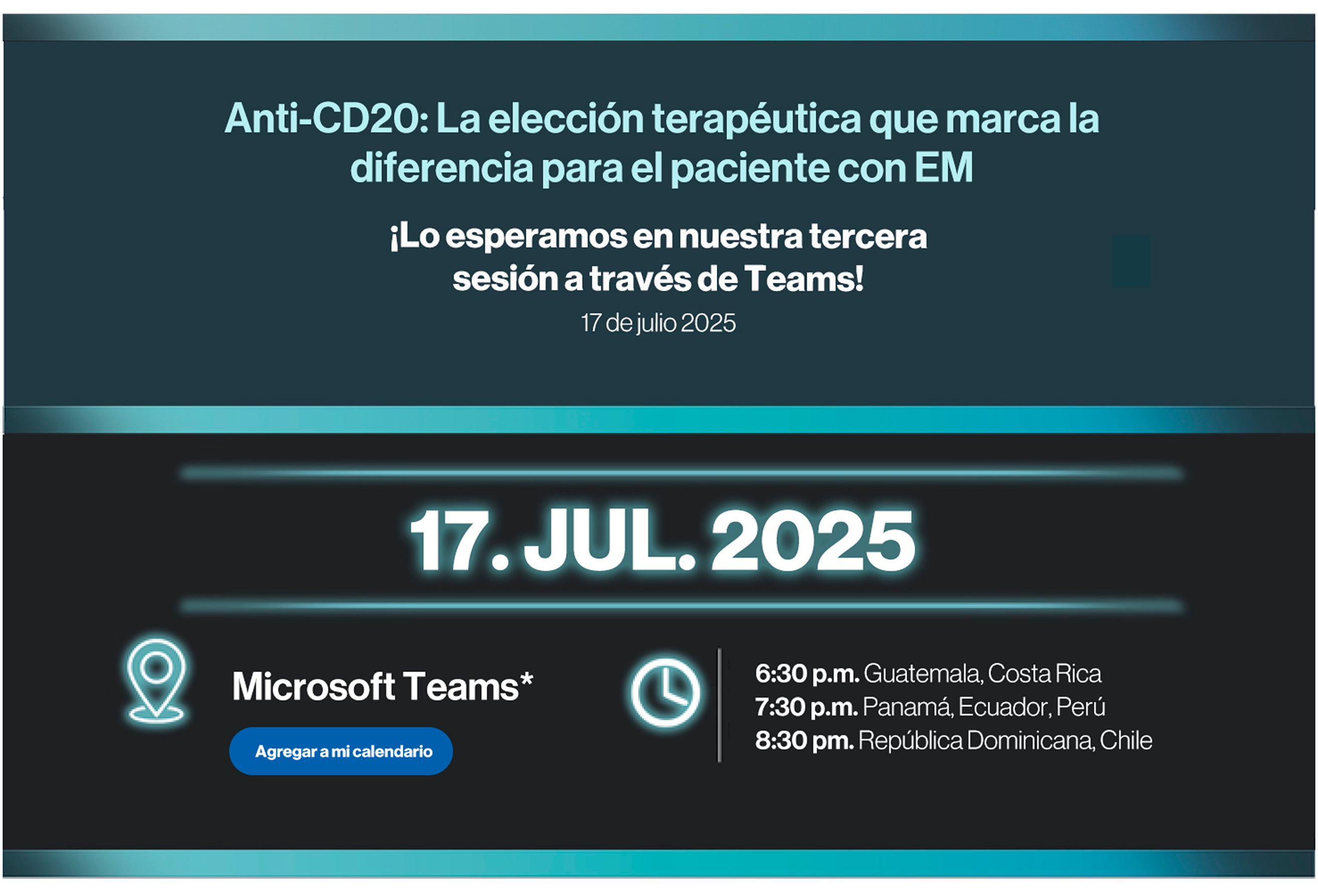 Anti-CD20: La elección terapéutica para el paciente con EM - Añadir a mi calendario