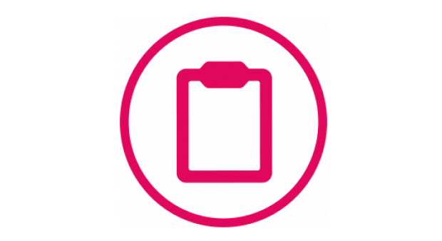 Icon of a clipboard.