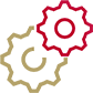 Two interlocking cogs icon.