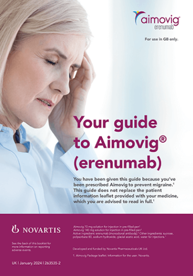 Preview image. Your guide to Aimovig (erenumab) patient guide.