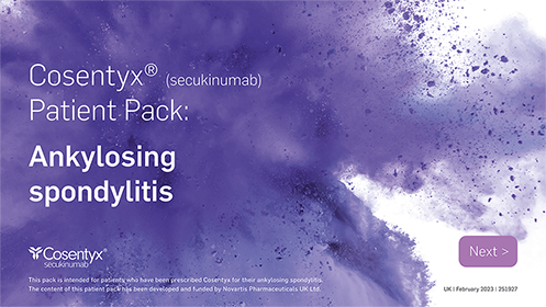 Preview image. Ankylosing Spondylitis patient pack.