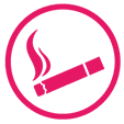 Icon of a lit cigarette.