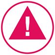 Icon of a warning triangle.