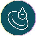 Icon to represent lower level of haemoglobin.