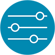 Equaliser icon representing dose modifications.