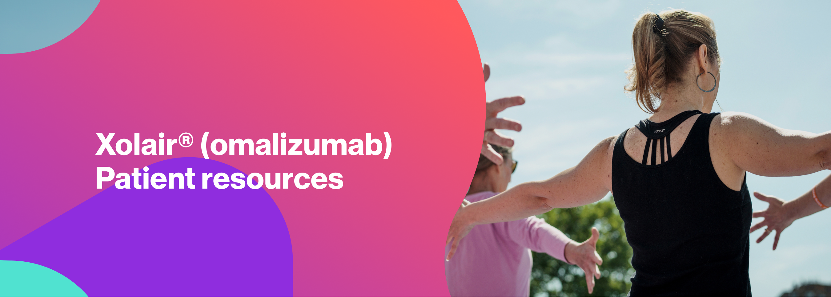 Hero banner. Xolair (omalizumab) patient resources.