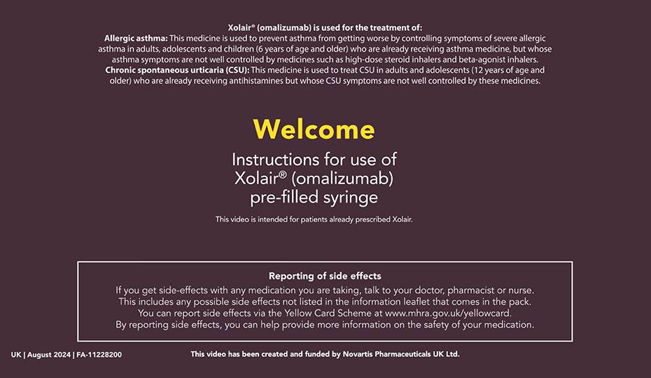 Preview image. Xolair patient self-administration online starter-kit: A guide to self-injection PDF.