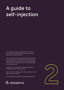 Preview image. Xolair patient self-administration online starter-kit: A guide to self-injection PDF.