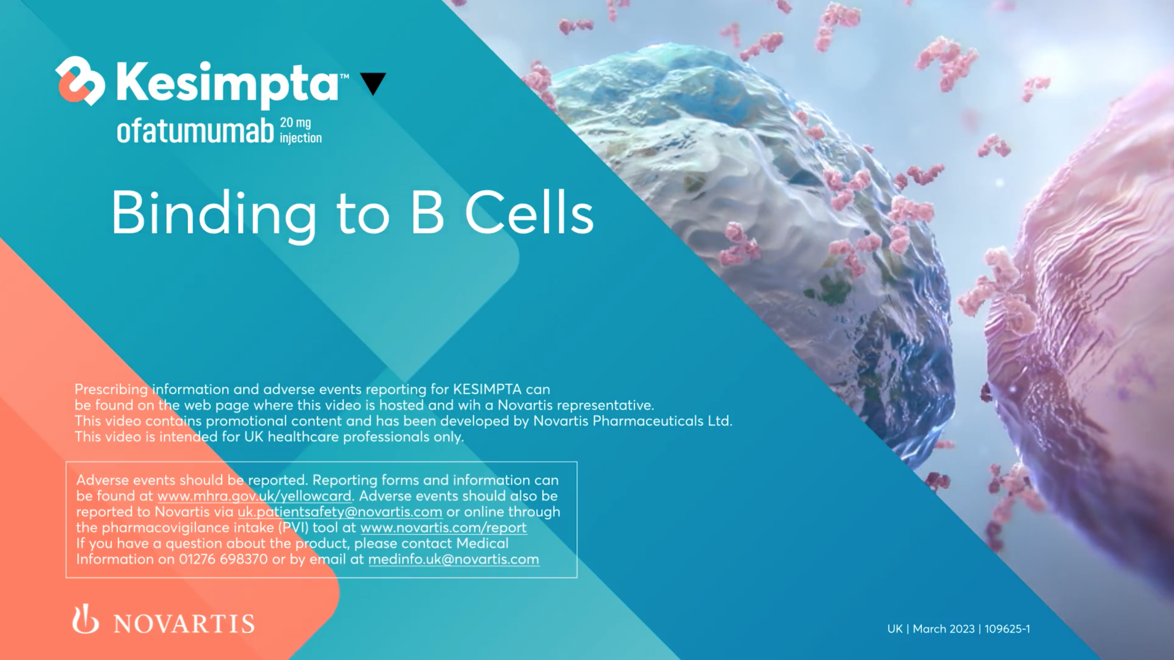 Thumbnail image of Kesimpta Binding to B Cells video.