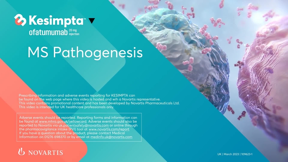 Thumbnail image of Kesimpta MS Pathegenesis video.