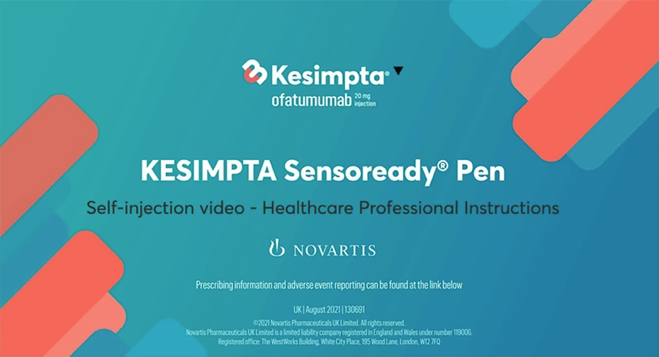 Preview image. KESIMPTA Sensoready pen video.