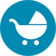 Icon of a pram.